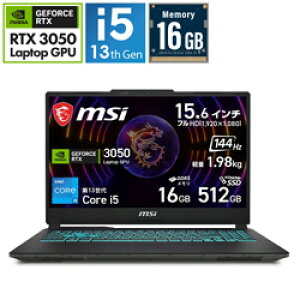 MSI(�G���G�X�A�C) CYBORG-15-A13UC-3250JP �Q�[�~���O�m�[�gPC MSI �u���b�N �� �X�P���g�� �m15.6�^ /Windows11 Home /intel Core i5 /�������F16GB /SSD�F512GB /���{��ŃL�[�{�[�h /2026�N1�����f���n CYBORG15A13UC3250J