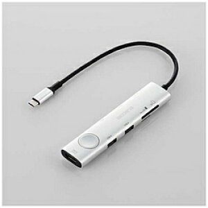 ELECOM(�G���R��) �mUSB-C �I�X�����X �J�[�h�X���b�gx2 / HDMI / USB-Ax3 / USB-Cx3] USB PD�Ή� 100W �h�b�L���O�X�e�[�V���� �V���o�[ DST-S080BPSV �mUSB Power Delivery�Ή��n DSTS080BPSV