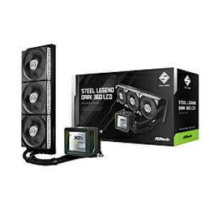 ASRock(�A�X���b�N) ����CPU�N�[���[ 120mm�t�@��x3 [LGA1851/1700�EAM5/AM4] Steel Legend Dark 360 LCD �u���b�N 90-ASLA36-BAAGA5 STEELLEGENDDARK360LC