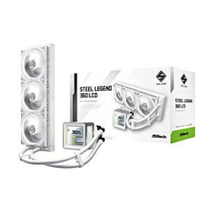 ASRock(�A�X���b�N) ����CPU�N�[���[ 120mm�t�@��x3 [LGA1851/1700�EAM5/AM4] Steel Legend 360 LCD �z���C�g 90-ASLA36-WAAGA5 STEELLEGEND360LCD