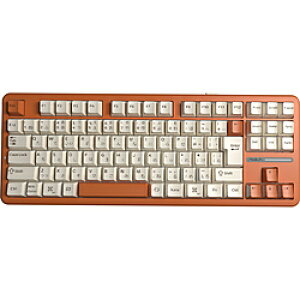 AULA �Q�[�~���O�L�[�{�[�h AULA F87(Star Vector Switch) White Orange F87J-SV-WO �m�L���E���C�����X /Bluetooth�EUSB�n F87J-SV-WO