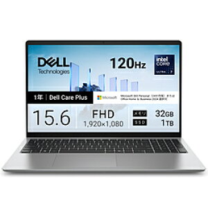 DELL(�f��) �m�[�g�p�\�R�� Dell 15(D15260) �v���`�i�V���o�[ ND95-GNM3SC �m15.6�^ /Windows11 Home /intel Core Ultra 7 /�������F32GB /SSD�F1TB /M365 (24����) or Office �I���\ /���{��ŃL�[�{�[�h /2026�N�ă��f���n