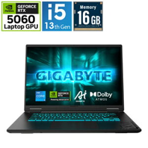 GIGABYTE(�M�K�o�C�g) GAMING A16 CVHH3JP894SH �Q�[�~���O�m�[�g�p�\�R�� (RTX 5060) �u���b�N�X�`�[�� �m16.0�^ /Windows11 Home /intel Core i5 /�������F16GB /SSD�F1TB /���{��ŃL�[�{�[�h /2026�N5�����f���n GAMINGA1