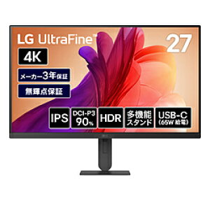 LG(�G���W�[) USB-C�ڑ� PC���j�^�[ �u���b�N 27U730B-B �m27�^ /4K(3840×2160�j /���C�h /60Hz�n 27U730B-B
