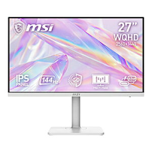 MSI(�G���G�X�A�C) USB-C�ڑ� PC���j�^�[ �z���C�g PRO MAX 271QPHW E14 �m27�^ /WQHD(2560×1440�j /���C�h /144Hz�n PROMAX271QPHWE14
