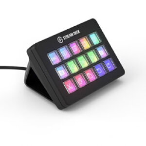 ELGATO �k�R���g���[���p�b�h�l USB-C�ڑ� �V�U�[��LCD 15�L�[ STREAM DECK SCISSOR KEYS �u���b�N 10GBL9901 10GBL9901