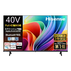 Hisense(�n�C�Z���X) �t���e���r �n�C�Z���X 40A4S �m40V�^ /Bluetooth�Ή� /�t���n�C�r�W���� /YouTube�Ή��n 40A4S