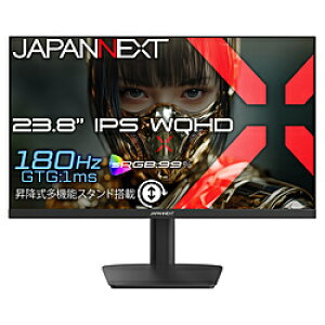 JAPANNEXT JN-IPS238G180Q2-HSP �Q�[�~���O���j�^�[ �m23.8�^ /WQHD(2560×1440�j /���C�h /180Hz�n JNIPS238G180Q2HSP