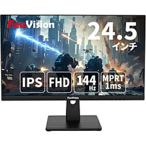 FEUVISION EW-FSID25BF0B �Q�[�~���O���j�^�[ �X�^���_�[�h�V���[�Y �u���b�N �m24.5�^ /�t��HD(1920×1080) /���C�h /144Hz�n EWFSID25BF0B