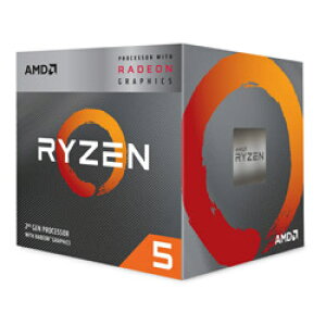 AMD(�G�[�G���f�B�[) �kCPU�lAMD Ryzen 5 3400G With Wraith Stealth cooler (4C8T3.7Hz65W) BOX YD3400C5FHSBX �mAMD Ryzen 5 /Socket AM4 /�O���t�B�b�N�X���ځn YD3400C5FHSBX