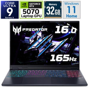 Acer(�G�C�T�[) PHN16S-I51-N93Z57 Predator Helios Neo/16/CU9-386H/RTX5070/32/1T/w11 �mCopilot+ PC /16.0�^ /Windows11 Home /intel Core Ultra 9 /�������F32GB /SSD�F1TB /Office�\�t�g�Ȃ� /���{��ŃL�[�{�[�h�n PHN16SI51N93Z57 [���