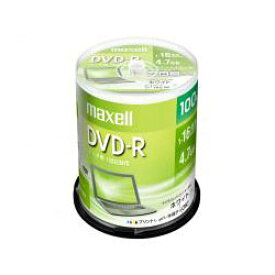 maxell データ用 DVD-R 1-16倍速対応 インクジェットプリンター対応 ひろびろホワイトレーベル 4.7GB スピンドルケース 100枚 DR47PWE.100SP