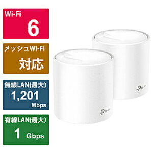TPLINK Wi-Fi 6 + bVWi-Fi[^[ Deco X20(2-pack) 1201+574Mbps AX1800 mWi-Fi 6(ax)/ac/n/a/g/bn DECOX202P [Us] [s]