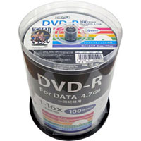 <br>ハイディスク HDDR47JNP100 データ用DVD-R 4.7GB 100枚 16倍速 磁気研究所
