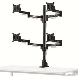 【サンワサプライ SANWA SUPPLY】水平多関節液晶モニタアーム(4面) CR-LA1505BK