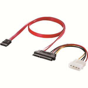 【サンワサプライ SANWA SUPPLY】電源コネクタ一体型SATAケーブル(0.5m) TK-PWSATA7-05