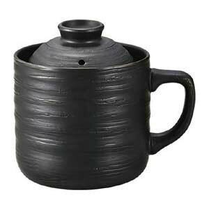 【カクセー Kakusee】カクセー 電子レンジ専用炊飯陶器 楽炊御膳 黒 T-01B