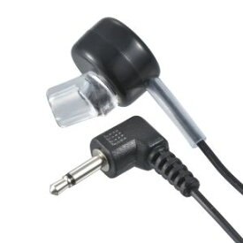 【オーム電機 OHM】オーム電機 片耳モノラルイヤホン φ2.5 L型 ラジオ用 1m 黒 03-3163 EAR-B251L-K