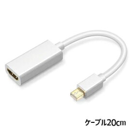 【輸入特価アウトレット】Mini DisplayPort - HDMIメス変換ケーブル ホワイト ミラーリング macbook