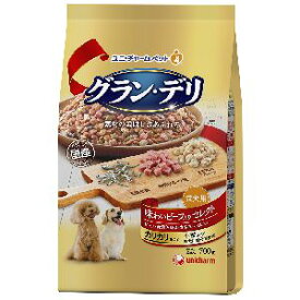 【ユニチャーム Unicharm】ユニチャーム グラン デリ カリカリ仕立て 成犬用 味わいビーフ入りセレクト 700g