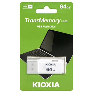 メール便3個まで対象商品 送料無料/新品 キオクシア Kioxia 海外パッケージ USBメモリ USB2.0対応 LU202W064GG4 特価 64GB