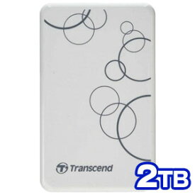 【トランセンド Transcend】USB3.1 Gen 1 2.5インチ ポータブルHDD 2TB TS2TSJ25A3W ホワイト