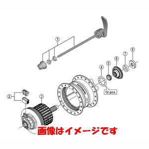 yV}m SHIMANOzV}m Y28S98020 DH-3D32 QR ASSY 108 ubN SHIMANO