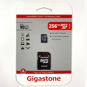 <br>ギガストーン GSMX 256GU1A マイクロSDXC 256GB Class10 メーカー5年保証 Nintendo Switch 動作確認済