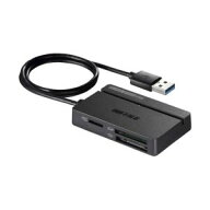 【バッファロー BUFFALO】バッファロー BSCR100U3BK USB3.0 マルチカードリーダー スタンダード ブラック