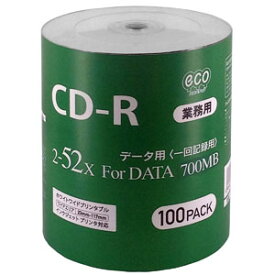 【ハイディスク HI DISC】ハイディスク CR80GP100_BULK CD-R CDR 700MB データ用 100枚 磁気研究所