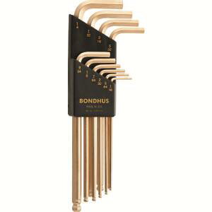 �y�{���_�X BONDHUS�z�{���_�X BLX10G �{�[���|�C���g L-�����`�Z�b�g �����O �S�[���h �C���` �Z�b�g10�{�g 1/16-1/4 BONDHUS