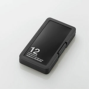 yELECOM GRzGR CMC-SDCPP12BK J[hP[X CfbNX䎆t SD6+microSD6[ ubN