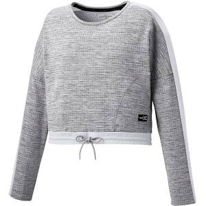 【ゴーセン GOSEN】ゴーセン レディース 裏起毛 ストレッチトレーナー ブラック杢 S グレー杢 37 L W2061 GOSEN