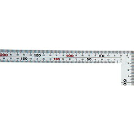 【シンワ測定 SHINWA】シンワ測定 11481 曲尺厚手広巾 シルバー 50cm 表裏同目 8段目盛 JIS