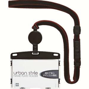 【オープン工業 OP】OP NU-4P-BK 吊り下げ名札 リール式 アーバンスタイル 名刺 1枚 黒 オープン工業