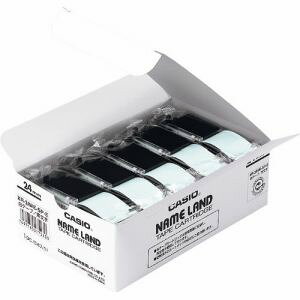 【カシオ CASIO】カシオ XR-24WE-5P-E ネームランド用スタンダードテープ5本入り24mm