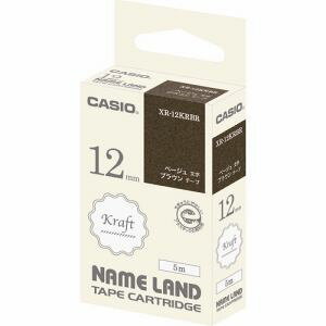 �y�J�V�I CASIO�z�J�V�I XR-12KRBR �l�[�������h�p�N���t�g�e�[�v�A�u���E���Ƀx�[�W������12mm