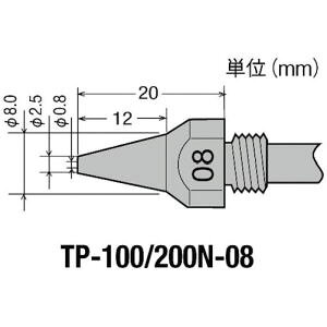 �y���m�d�@ �O�b�g goot�z�O�b�g TP-100N-08 �փm�Y�� ��0.8 goot ���m�d�@