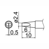 【白光 HAKKO】白光 T12-D24Z 2.4D型 Z T12シリーズ交換こて先 HAKKO