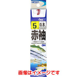 【オーナー OWNER】オーナー OH 赤袖 糸付 7号 ハリス 1 20286