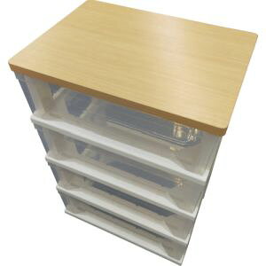 【天馬 TENMA】天馬 110012803 木製天板ストッカー550 組立式 4段 メーカー直送 代引不可 北海道沖縄離島不可