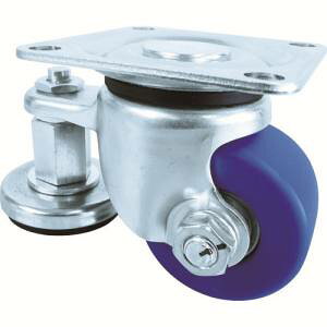 【ユーエイ キャスター】ユーエイ HG-65MC-AF アジャスター付キャスター 自在車 65径 MCナイロン車輪