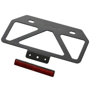 【デイトナ DAYTONA】デイトナ 99660 軽量ナンバープレートスタビライザー リフレクター付き ブラック Mサイズ 原付用山型 DAYTONA