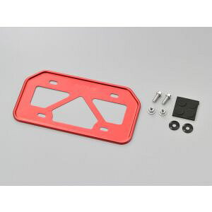 【デイトナ DAYTONA】デイトナ 17657 軽量ナンバープレートホルダー レッド Mサイズ 原付用山型 DAYTONA