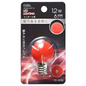 �y�I�[���d�@ OHM�z�I�[���d�@ LDG1R-H-E17 14 LED�~�j�{�[���������p G30 E17 1.2W 8lm �ԐF 06-4632