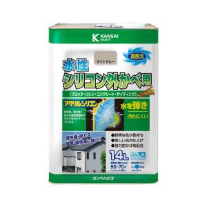【カンペハピオ KANSAI】カンペハピオ 水性シリコン外かべ用 ライトグレー 14Lのサムネイル