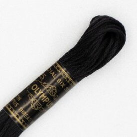 【オリムパス】オリムパス 刺しゅう糸 刺繍糸 25番 6かせ 8mx6本 6束 カラー 900 黒 茶 白黒系