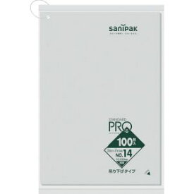 【日本サニパック】サニパック L14H-CL L14H 規格袋 吊り下げタイプ 0.03 14号