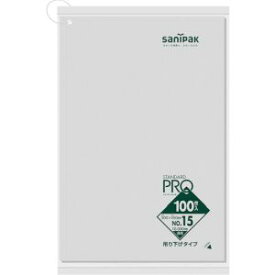 【日本サニパック sanipak】サニパック L15H-CL L15H 規格袋 吊り下げタイプ 0.03 15号