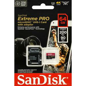 yTfBXN SanDisk COpbP[WzTfBXN }CNSDXC 64GB SDSQXCU-064G-GN6MA UHS-I U3 class10 A2 V30 Extreme PRO